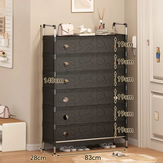 Étagère à chaussures élégante en métal