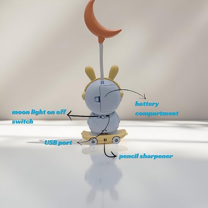 Réveil Enfant Design Lapin avec Lumière LED