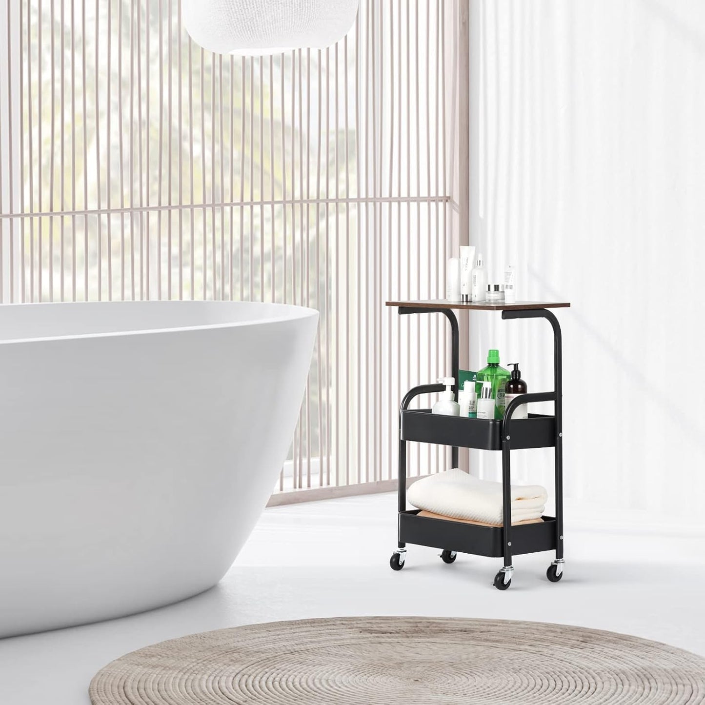 Chariot de Cuisine Chariot Roulant de Cuisine à 3 Niveaux