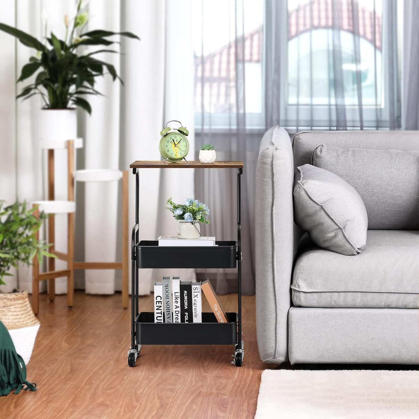 Chariot de Cuisine Chariot Roulant de Cuisine à 3 Niveaux