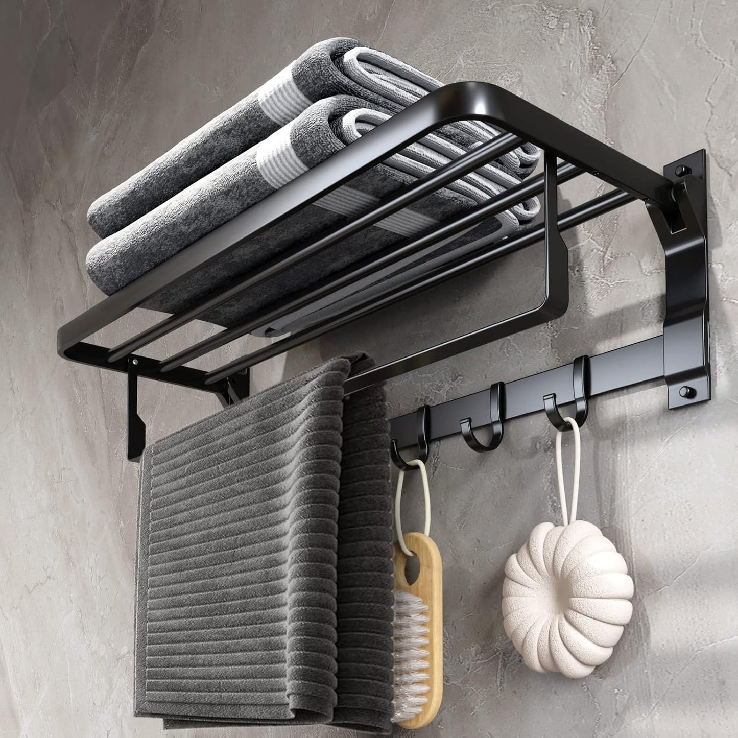 🖤 porte-serviette mural en aluminium