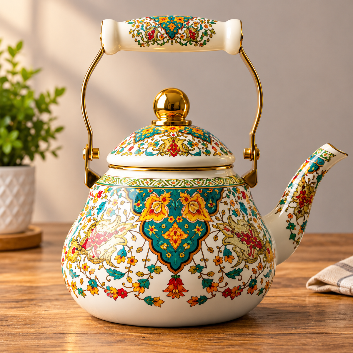 Théière Orientale Décorative 1,5 L – Design Traditionnel Élégant | Shemssy