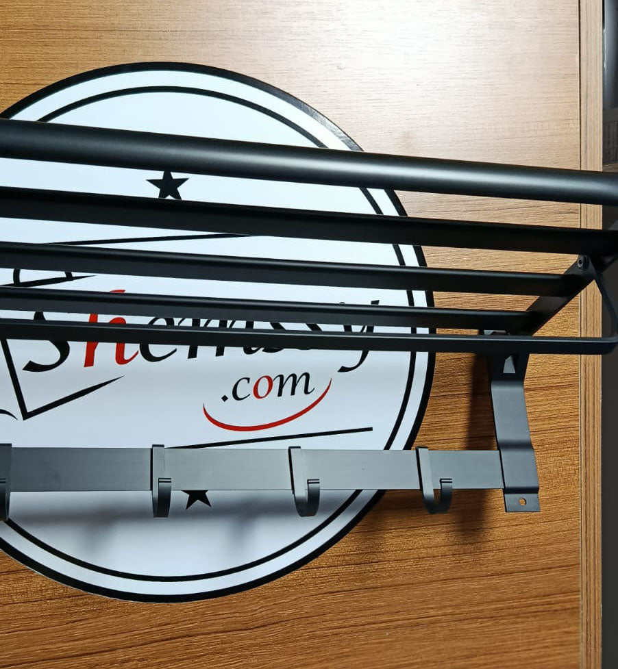 🖤 porte-serviette mural en aluminium