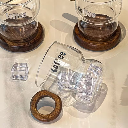 Tasse à Café Verre & Bois